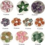 100PCS Flower Plant Glass Beads | 10 Styles Floral Spacer Beads for Bracelets, Jewelry DIY - Image 6