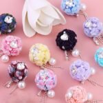 Rhinestone Rose Flower Beads with Tassels | Crystal Bowknot Focal Beads for DIY Jewelry