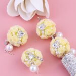 Rhinestone Rose Flower Beads with Tassels | Crystal Bowknot Focal Beads for DIY Jewelry - Image 5