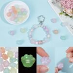 Glow Cat Paw Acrylic Beads | Luminous Glitter Paw Charms for DIY Jewelry, Keychains - Image 5