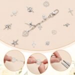 Gothic Keychain Making Kit | Silver Tone Charms, Clips, Rings, Pliers DIY Crafts - Image 4