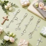 Gothic Keychain Making Kit | Silver Tone Charms, Clips, Rings, Pliers DIY Crafts