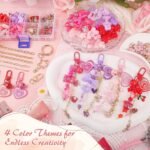 458PCS Keychain Making Kit | DIY Bag Charms, Jewelry Pliers, Assorted Charms - Image 3