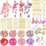 458PCS Keychain Making Kit | DIY Bag Charms, Jewelry Pliers, Assorted Charms