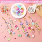 826PCS Bead Keychain Making Kit | Starfish, Butterfly, Alphabet Charms (DIY Jewelry Craft Set) - Image 4
