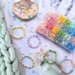 1000PCS Matte Acrylic Star Heart Beads | Frosted Gold Foil Pastel DIY Jewelry Crafts