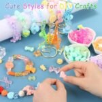 250-300pcs Acrylic Flower Bow Butterfly Star Heart Beads | DIY Jewelry Supplies (Assorted Colors) - Image 3