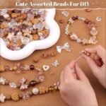 200-260PCS Brown Acrylic Beads | Assorted DIY Jewelry Making Crafts - Image 4