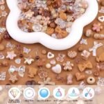 200-260PCS Brown Acrylic Beads | Assorted DIY Jewelry Making Crafts - Image 3