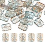 50PCS Brown Faceted Glass Crystal Beads | Rectangular Charm Beads for DIY Jewelry Keychains Crafts - Image 4