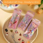 DIY Keychain Making Kit | 12 Blank Keychains, 12 Holographic Bags - Image 5