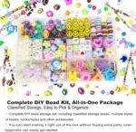 DIY Bead Keychain Making Kit | Football, Rugby, Alphabet, Charms (440PCS) - Image 3