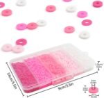 4000PCS 6MM Pink Polymer Clay Beads | Round Beads for DIY Bracelets Jewelry Making Crafts - Image 3