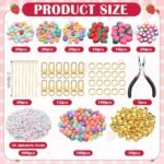 713-Piece Lip Gloss Keychain Making Kit | DIY Charms, Beads, Jewelry Supplies - Image 3