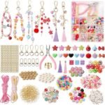 552-Piece DIY Keychain Making Kit | Alphabet Beads, Charms, Storage Box