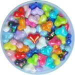 Mixed Color Heart Beads | DIY Jewelry Crafting Supplies - Image 2
