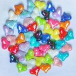 Mixed Color Heart Beads | DIY Jewelry Crafting Supplies - Image 3