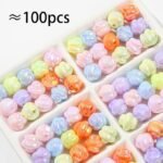 16MM Yellow Orange AB Acrylic Bubblegum Beads | Focal Beads for DIY Jewelry Pens Bracelets - Image 3
