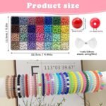1820PCS 6MM Acrylic Round Beads | 28 Candy Colors for DIY Jewelry Crafts - Image 3
