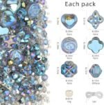 Glass Beads Jewelry Making Kit | Bicone, Plum Blossom, Rose, Heart, Clover Beads - Image 2