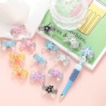 Rhinestone Bow Focal Beads | Crystal Butterfly Spacer Beads (4 Colors)