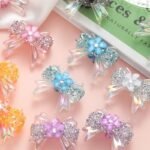 Rhinestone Bow Focal Beads | Crystal Butterfly Spacer Beads (4 Colors) - Image 2