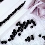 500PCS 4MM Black Porcelain Beads | Round Ceramic Vintage Beads for DIY Bracelets Jewelry Crafts - Image 4