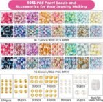6MM 8MM Colorful Pearl Beads | DIY Jewelry Making Supplies (Round Beads) - Image 3