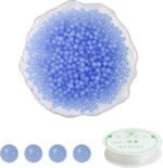 600PCS 6MM Light Blue Lampwork Glass Beads | Smooth Round DIY Jewelry Crafts - Image 5