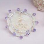90PCS 8MM Purple Teardrop Crystal Glass Beads | DIY Jewelry Suncatchers - Image 5
