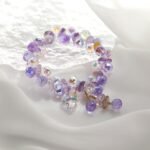 90PCS 8MM Purple Teardrop Crystal Glass Beads | DIY Jewelry Suncatchers - Image 4