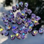 90PCS 8MM Purple Teardrop Crystal Glass Beads | DIY Jewelry Suncatchers - Image 3