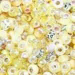60pcs Yellow Large Hole Beads | European Lampwork Spacer Beads for DIY Jewelry, Pens, Charms - Image 3