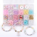 700+ Piece Luminous Jewelry Making Kit | Glow Beads, Alphabet Charms, Gold Spacers