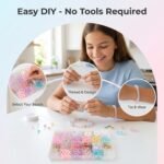 700+ Piece Luminous Jewelry Making Kit | Glow Beads, Alphabet Charms, Gold Spacers - Image 4