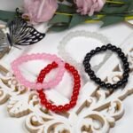 360PCS 8MM Pink Glass Beads | Round Loose Beads for DIY Bracelets Jewelry Making Crafts - Image 5