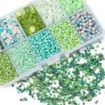 10 Color Green Glass Seed Beads & Sequins | DIY Jewelry Crafts