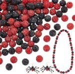100PCS 10MM Red Black Rhinestone Beads | Sparkling Crystal Beads for DIY Bracelets Jewelry Crafts - Image 2