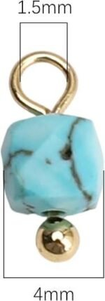 30PCS 4MM Faceted Cube Stone Charms | DIY Jewelry Making Supplies - Image 2