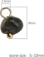 50PCS Natural Irregular Stone Charms | Mixed Sizes, Untarnish Metal DIY Jewelry - Image 4