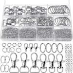 524PCS Keychain Making Kit | Lobster Clasps, Rings, Hooks, Jump Rings DIY Supplies
