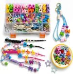 Chunky Acrylic Letter Bead Keychain Kit | DIY Bag Charms, Stars, Hearts - Image 2