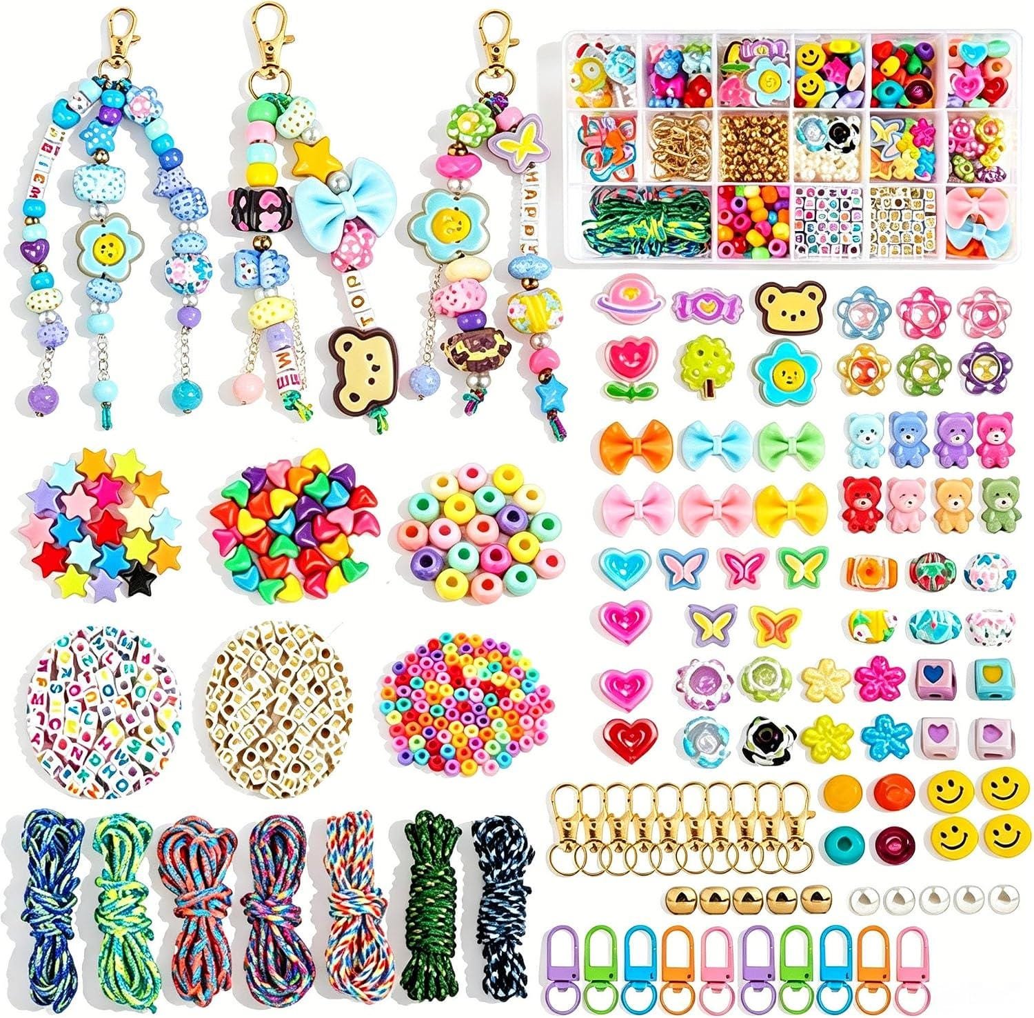 il_fullxfull.8464930035_9811.jpg Acrylic Alphabet Bead Kit | DIY Keychain, Bag Charm Making Supplies - Image 1