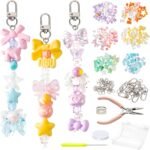 Lip Gloss Keychain Making Kit | Charms, Beads, Chains DIY Bag Charm Jewelry Craft Supplies - Image 2