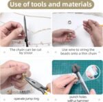 1014PCS Jewelry Chain Making Kit | Metal Chains, Pendants, Clasps (DIY Craft Set) - Image 4
