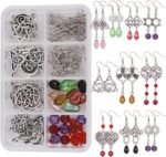 Celtic Knot Dangle Earring Making Kit | Irish Wiccan Charms, Beads, Hooks (10 Pairs)