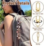 10PCS Gold Keychain Making Kit | DIY Bag Charm Supplies (Gold Tone) - Image 4
