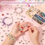 150-Piece Charm Bracelet Making Kit | DIY Jewelry Box, Beads, Charms (Gift for Women) - Image 2
