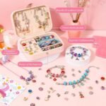 150-Piece Charm Bracelet Making Kit | DIY Jewelry Box, Beads, Charms (Gift for Women) - Image 3