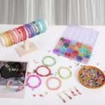 408PCS 8MM Glass Beads | 24 Colors for DIY Jewelry Making (Round Crystal Beads)